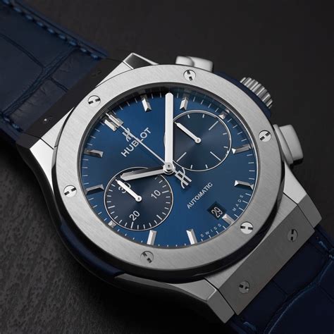 hublot blue face watch.